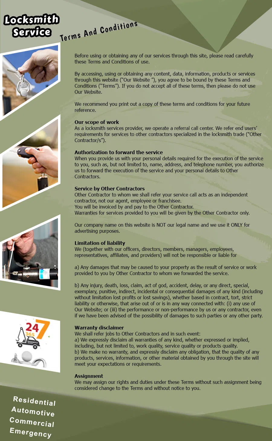 Aurora Lock And Locksmith, Aurora, CO 303-214-7220 - terms-ls